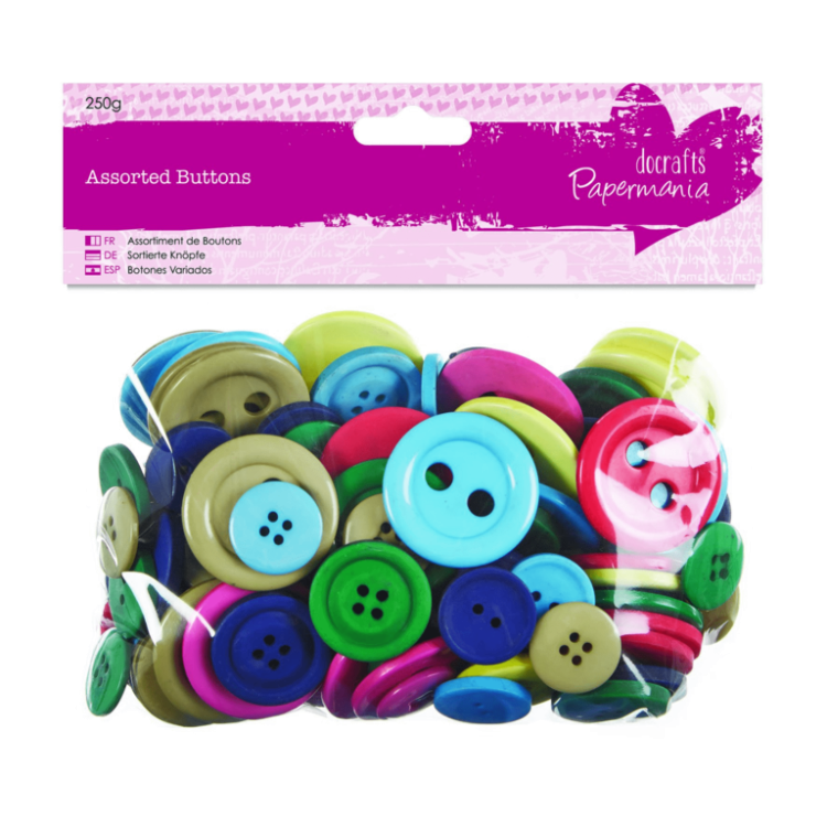 SALE Papermania Assorted Buttons Brights #354317