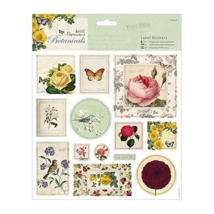 Papermania Label Stickers Botanicals #157234