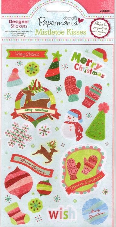 Papermania Mistletoe Kisses Designer Stickers