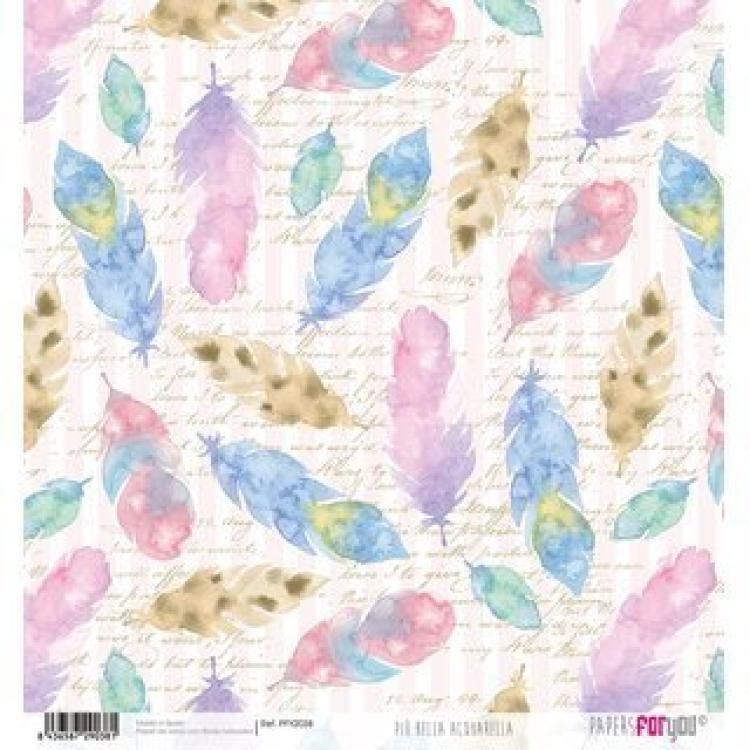 SALE Papers for You 12x12 Rice Paper Piu Bella Acquarella #2038