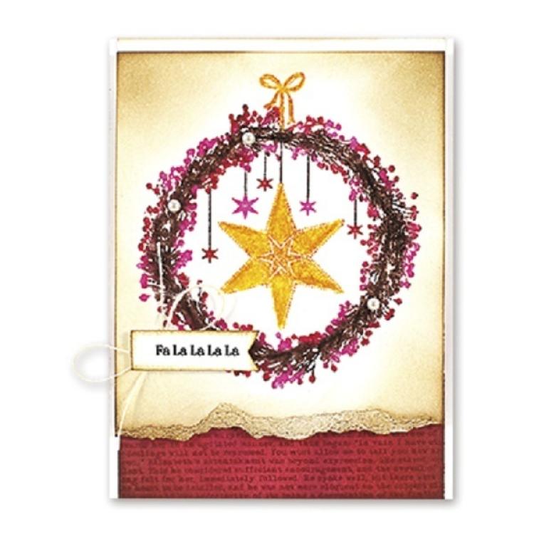 Penny Black Cling Stamp Starry Wreath