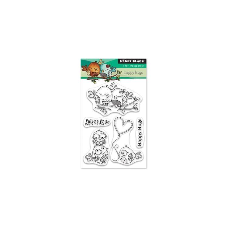 Penny Black Mini Clear Set Stamp Happy Hugs
