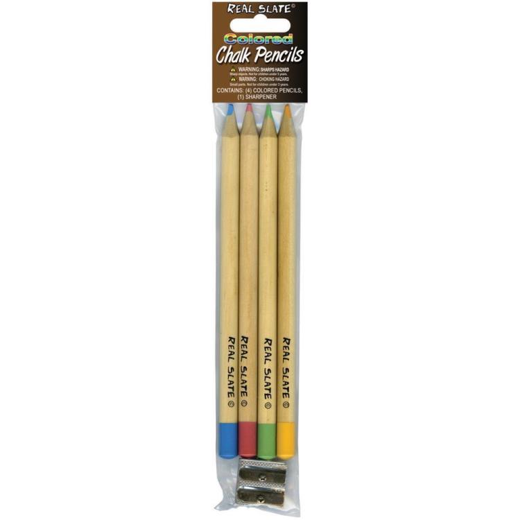 Pepperell Real Slate Chalk Pencils 5er Set Colored