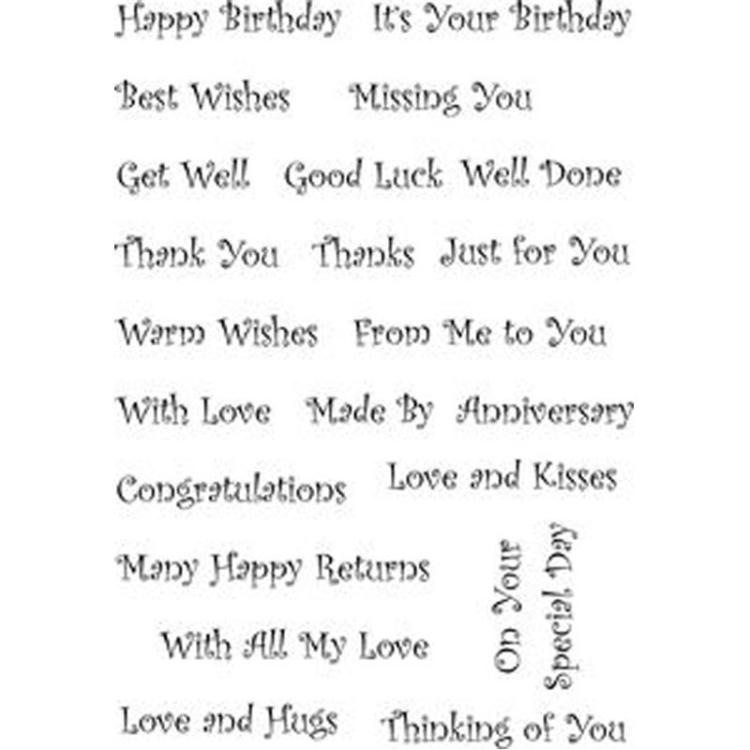 Personal Impressions Stamp Everyday Words Happy Birthday #6122