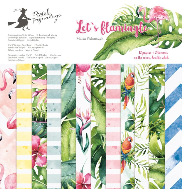 Piatek 13 Paper Pad 12x12 Let's Flamingle #276