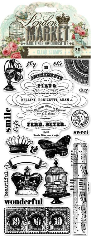Pink Paislee Clear Stamps London Market