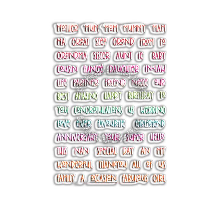 Polkadoodles Clear Stamps All About the Girls Sentiments #8024