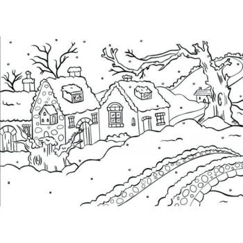 Embossing Folder Snowy Cottage #PiF003