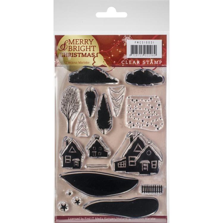 Precious Marieke Clearstamp Christmas House #PMCS10031