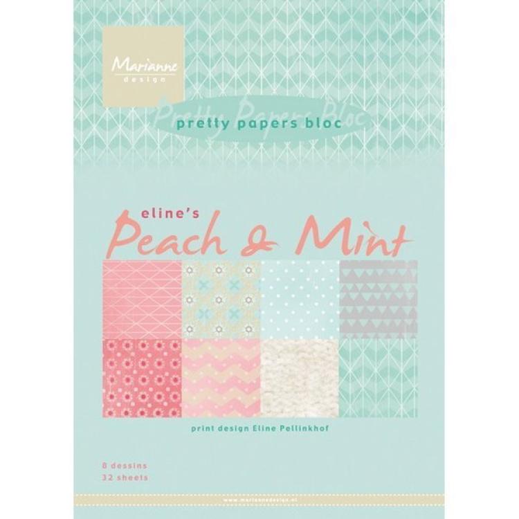 Pretty Papers A5 Paper Pad Eline's Peach & Mint