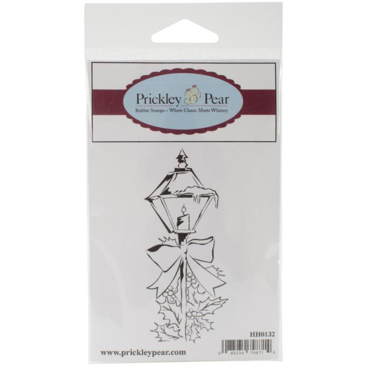 Prickley Pear Cling Stamps  Lamp Post With Holly
