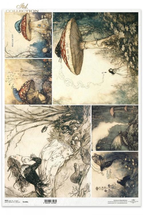R1496L ITD Collection Alice's Magic A3 Rice Paper