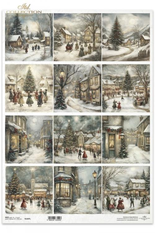 R1507L ITD Collection Winter's Tale A3 Rice Paper Old Market
