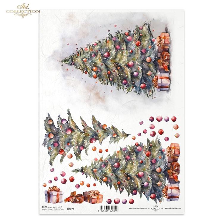 R2472 ITD Collection Christmas Tree A4 Rice Paper