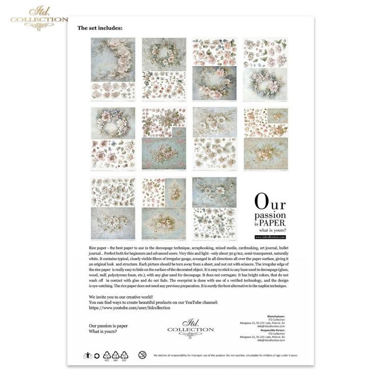 RP086 ITD Collection Celebrate the Moments A4 Rice Paper Creative Set