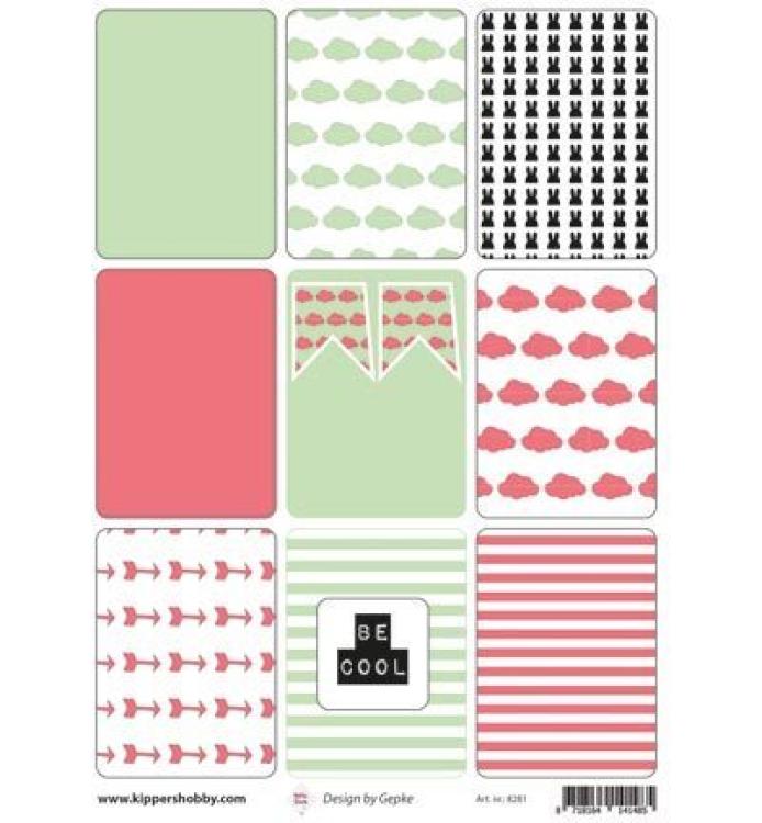 Rosa Dotje A4 Bogen Cool Kids Cards Mädels 3er Set