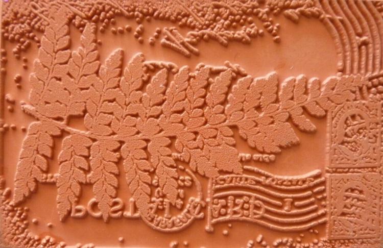 Rubber Stampede Wood Stamp Fern Postcard