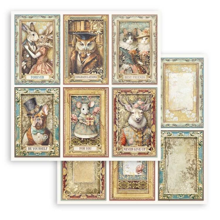 SBB1026 Stamperia Alterego 12x12 Paper Sheets Tags 3er Set