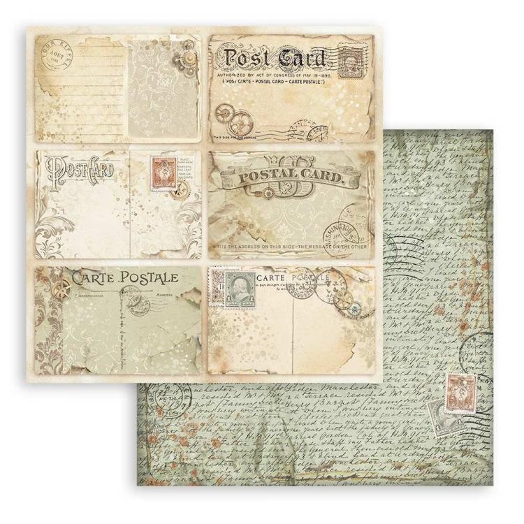 SBB1029 Stamperia Alterego 12x12 Paper Sheets Tags 3er Set