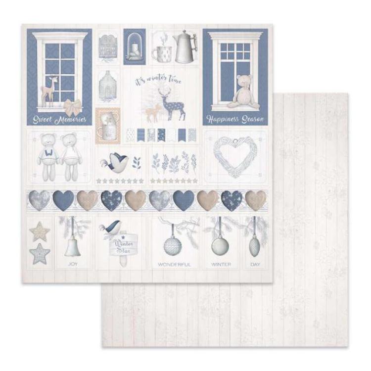 Stamperia 12x12 Paper Sheet Set Christmas Decorations #SBB617