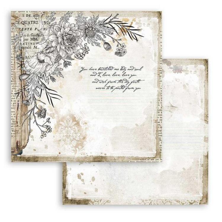 Stamperia 12x12 Paper Journal Flower Corner #SBB781