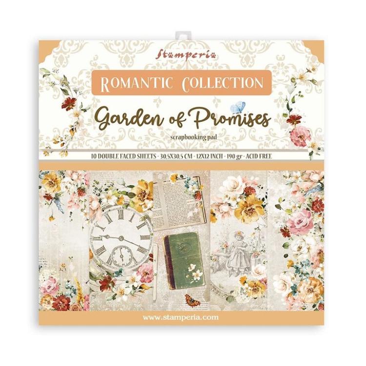 Stamperia 12x12 Paper Pad Garden of Promises SBBL110