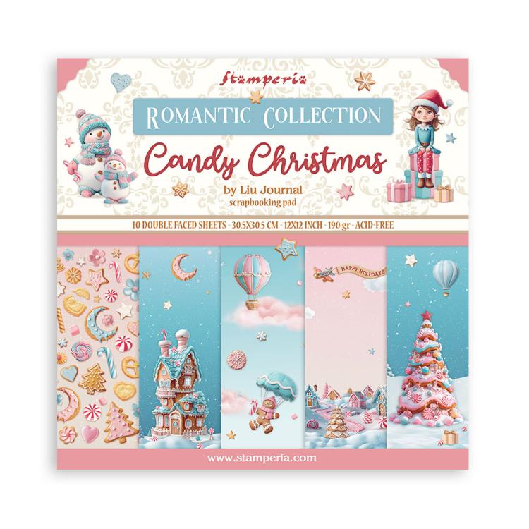 SBBL173 Stamperia Candy Christmas 12x12 Inch Paper Pack