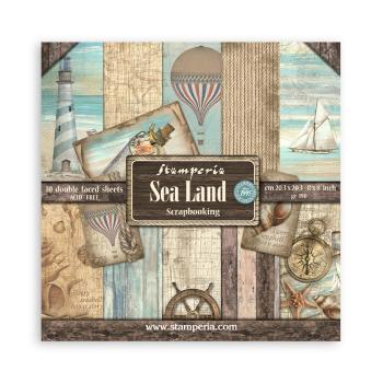 SBBS101 Stamperia Sea Land 8x8 Paper Pad