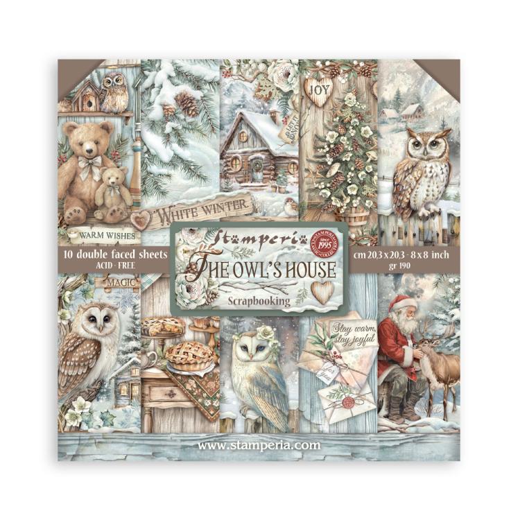 SBBS130 Stamperia The Owl's House 8x8 Paper Pad