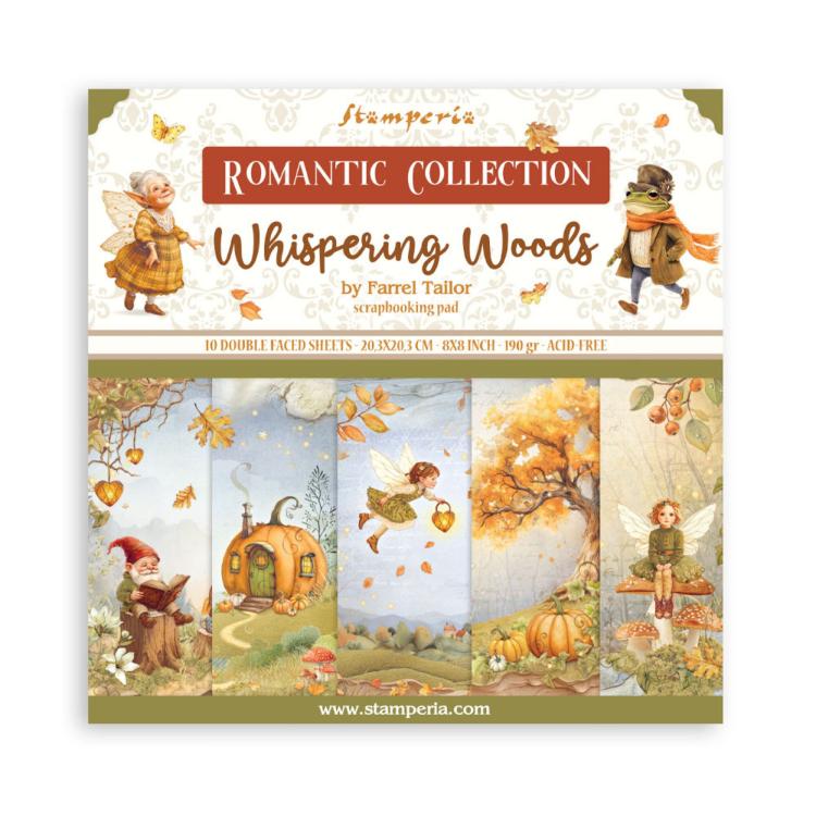 SBBS131 Stamperia Whispering Woods 8x8 Paper Pad
