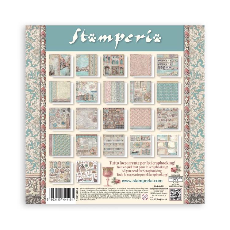 SBBSXB14 Stamperia Venice City of Art MAXI 8x8 Paper Pad
