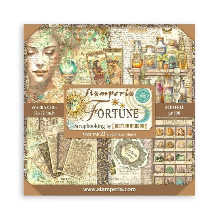 SBBXLB15 Stamperia Fortune 12x12 MAXI Paper Pad