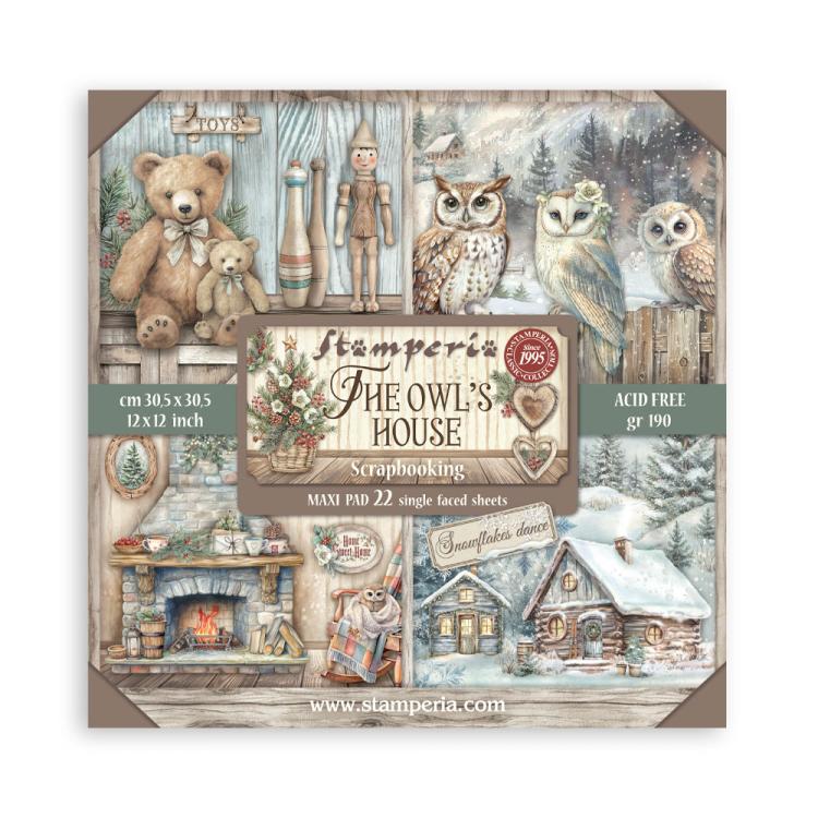 SBBXLB28 Stamperia The Owl's House 12x12 MAXI Paper Pad