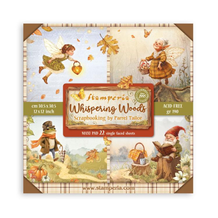 SBBXLB29 Stamperia Whispering Woods 12x12 MAXI Paper Pad