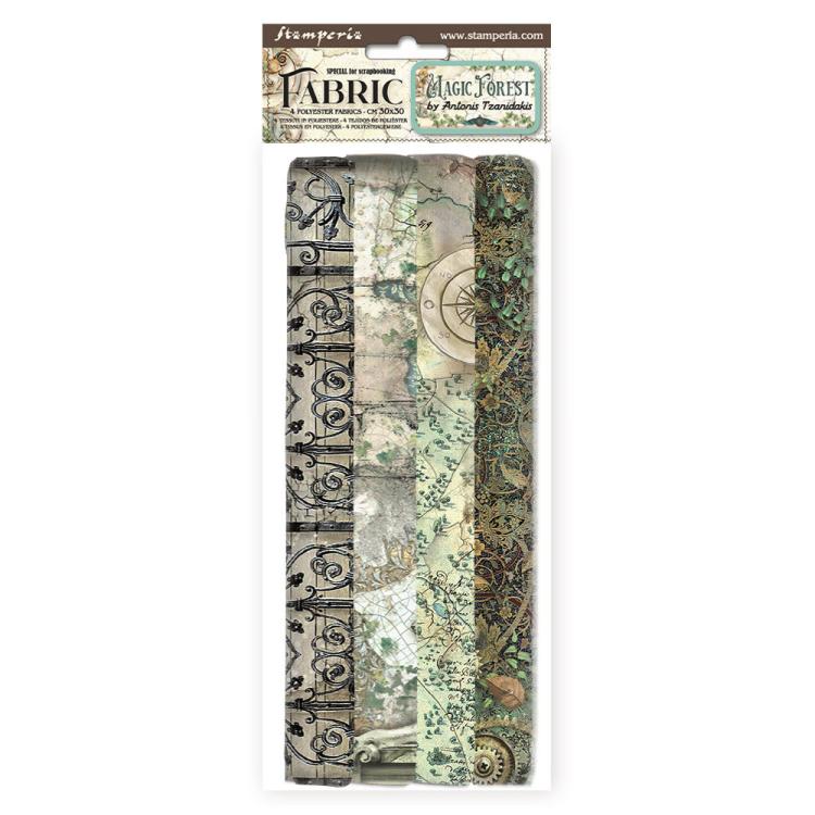 SBPLT10 Stamperia Fabric Sheets Magic Forest