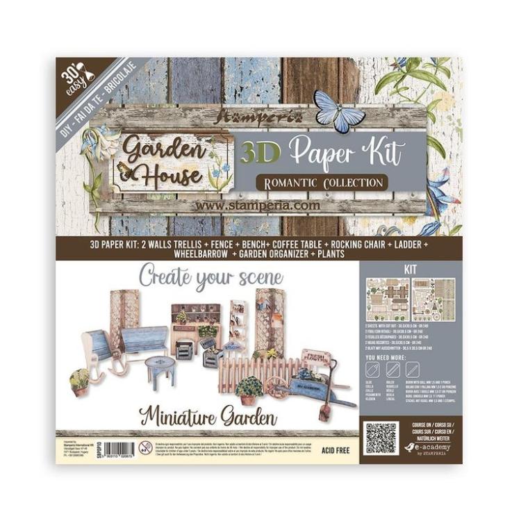 Stamperia 3D Paper Kit Romantic Garden House POP10