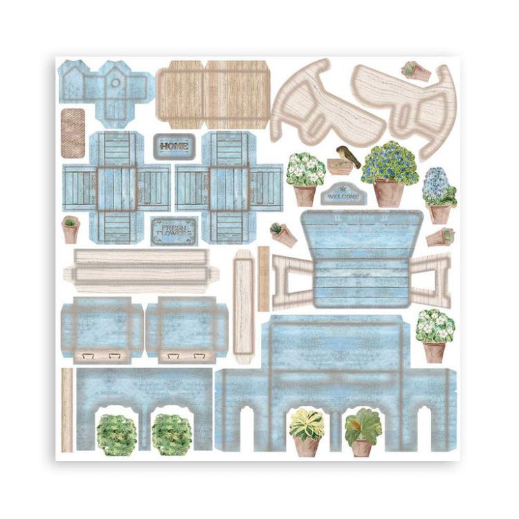 Stamperia 3D Paper Kit Romantic Garden House POP10