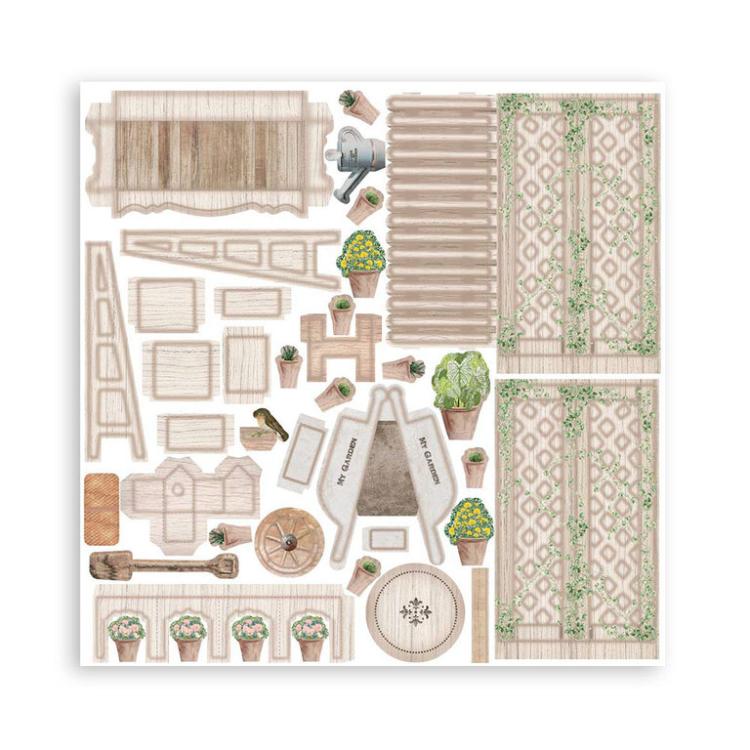 Stamperia 3D Paper Kit Romantic Garden House POP10