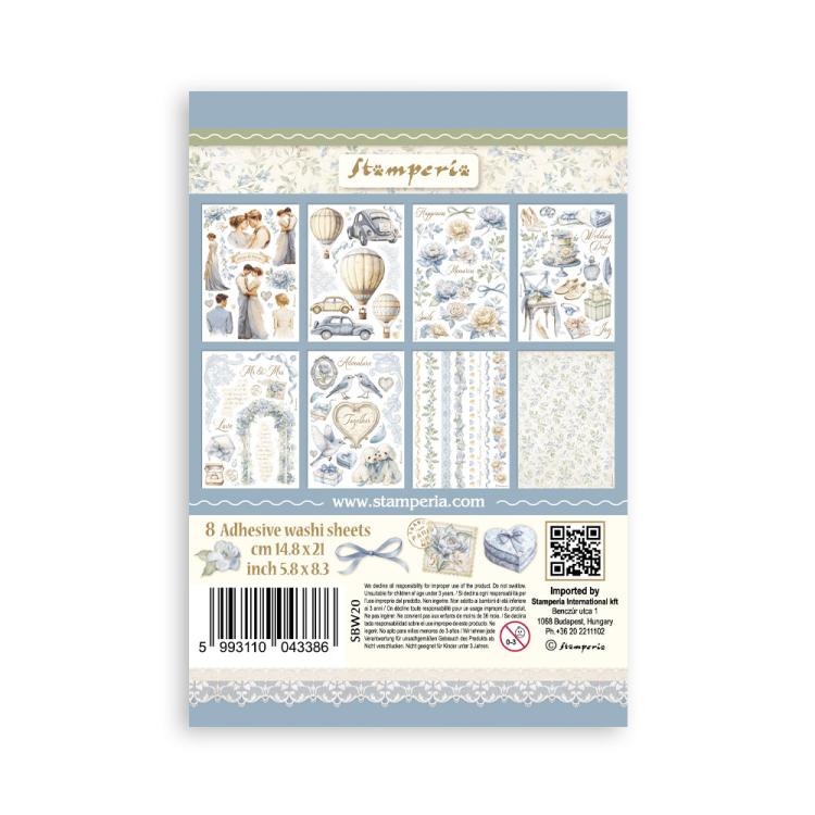 SBW20 Stamperia Timeless A5 Washi Pad (8pcs)