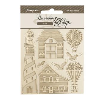 SCB211 Stamperia Sea Land Decorative Chips Lighthouse