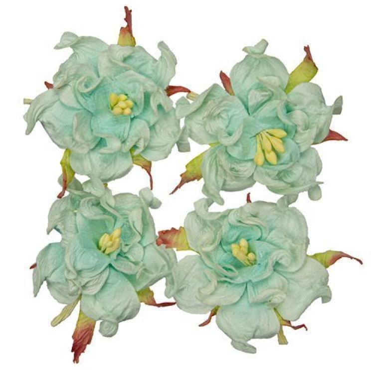 Mulberry Flowers Gardenia 5 cm Turquoise