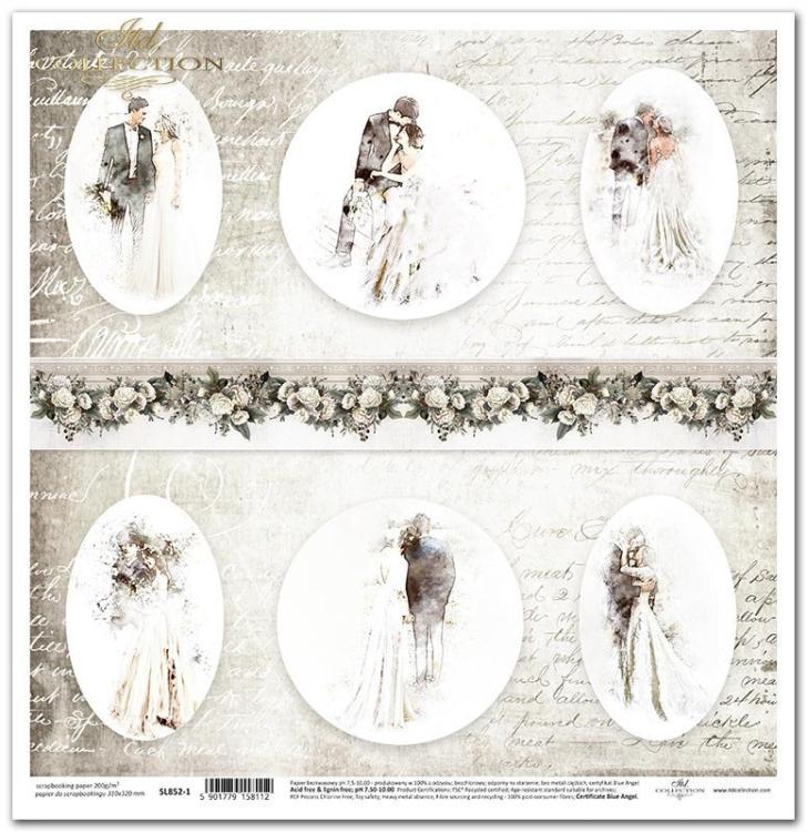 SL0852 ITD Collection Wedding 12x12 Paper Sheet