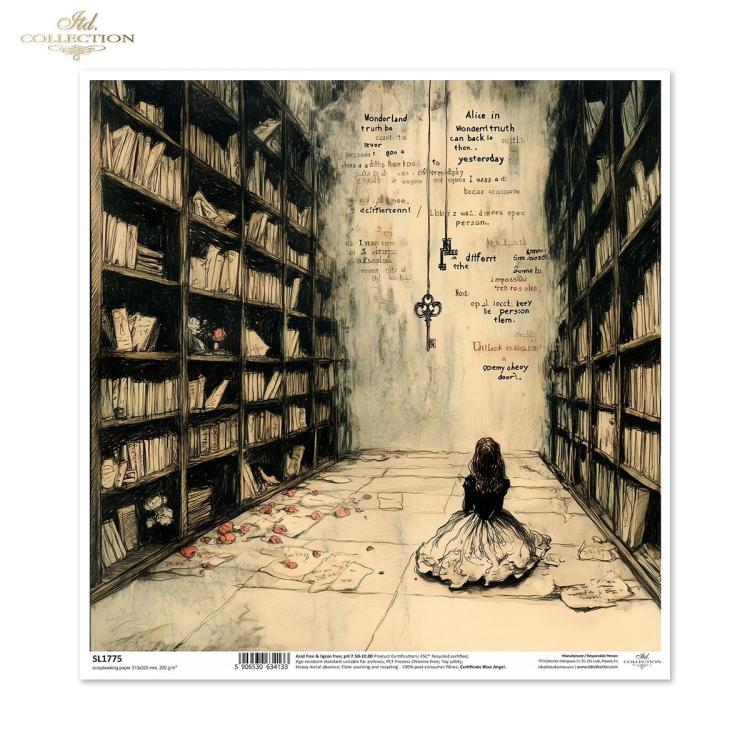 SL1775 ITD Collection Alice's Magic 12x12 Paper Sheet