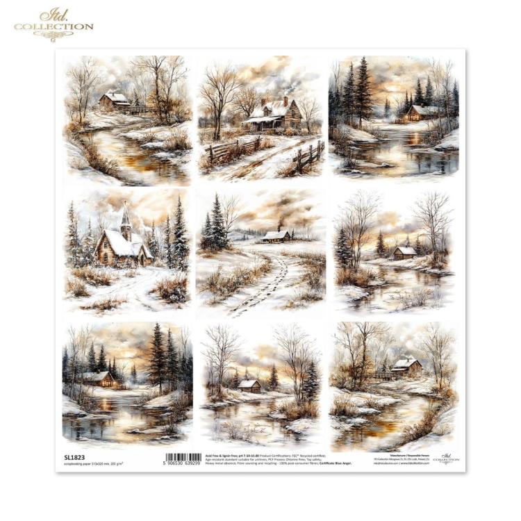 SL1823 ITD Collection Winters Tale 12x12 Paper Sheet
