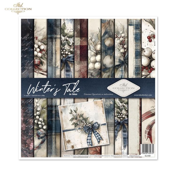 SLS093 ITD Collection Winter's Tale in Blue 12x12 Paper Pad