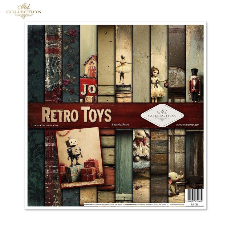 SLS096 ITD Collection Retro Toys 12x12 Paper Pad