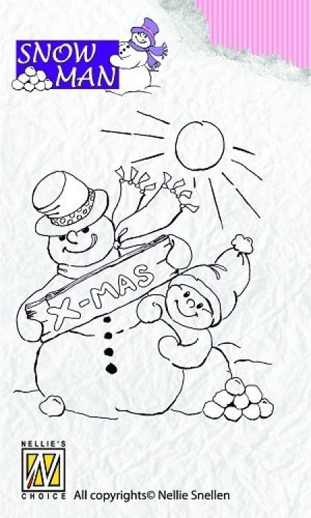 Nellie Snellen Snowman - Snowy Christmas Wishes Stempel