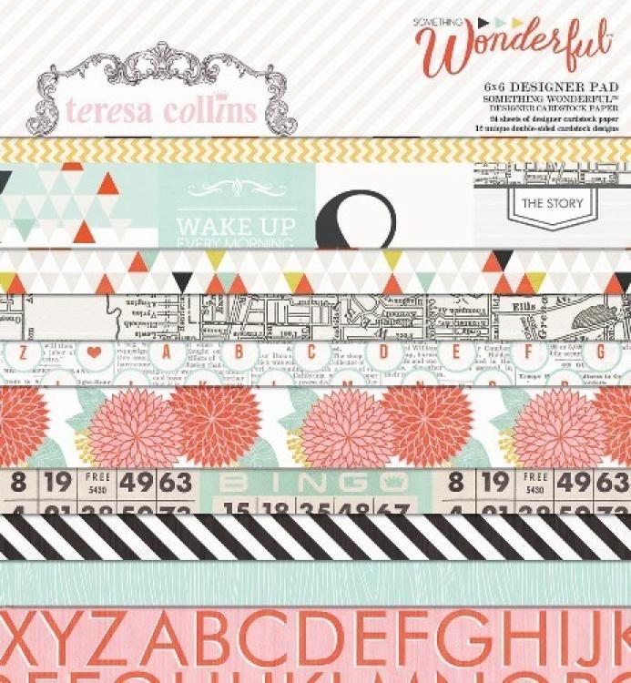 Teresa Collins 6x6 Paper Pad Something Wonderful #SW1010