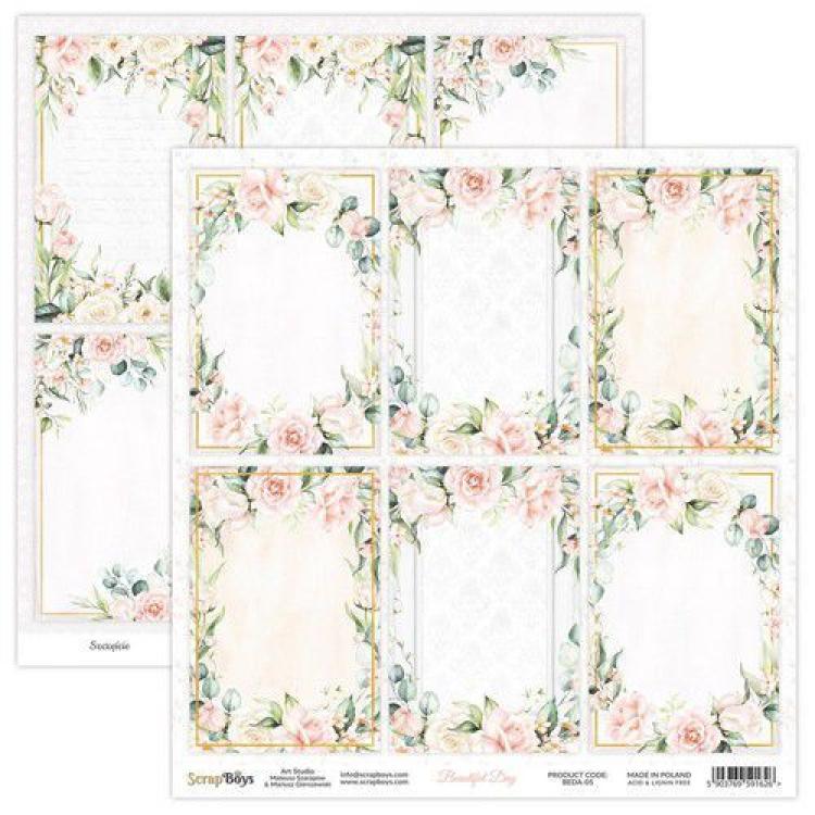 ScrapBoys 12x12 Paper Sheet Beautiful Day BEDA-05