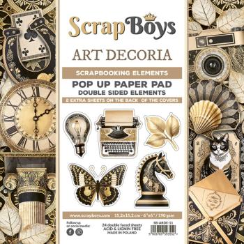 ScrapBoys Art Decoria 6x6 Inch Pop Up Paper Pad